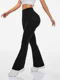 SHEIN Daily&Casual Women's Solid Color Flare Activewear Pants