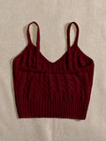 SHEIN Essnce Cable Knit Cami Top
