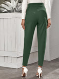 SHEIN Frenchy High-Rise Slant Pocket Tapered Pants