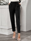 SHEIN Frenchy High-Rise Slant Pocket Tapered Pants