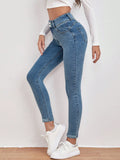  | SHEIN Frenchy High Waist Skinny Cropped Jeans | Pants | Shein | OneHub