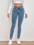  | SHEIN Frenchy High Waist Skinny Cropped Jeans | Pants | Shein | OneHub