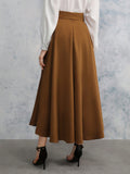 SHEIN Frenchy High Waist Split Thigh Belted Skirt