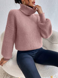 SHEIN Frenchy Turtleneck Drop Shoulder Sweater