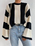 SHEIN Frenchy Two Tone Drop Shoulder Sweater
