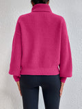 SHEIN Privé Rib-knit Turtleneck Drop Shoulder Sweater