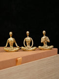 SHEIN Set Of 3 Yoga Girl Figurine Miniature Ornament