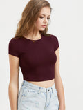  | SHEIN EZwear Slim Fit Crop Tee | Top | Shein | OneHub