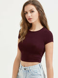 SHEIN EZwear Slim Fit Crop Tee