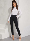 SHEIN High-Rise Vented Ankle Cut Trousers