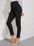 SHEIN High-Rise Vented Ankle Cut Trousers