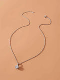 Shein Rhinestone Charm Chain Necklace