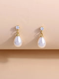 SHEIN Faux Pearl Decor Drop Earrings