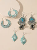 SHEIN EMERY ROSE 3pairs Hollow Out Jhumka Earrings