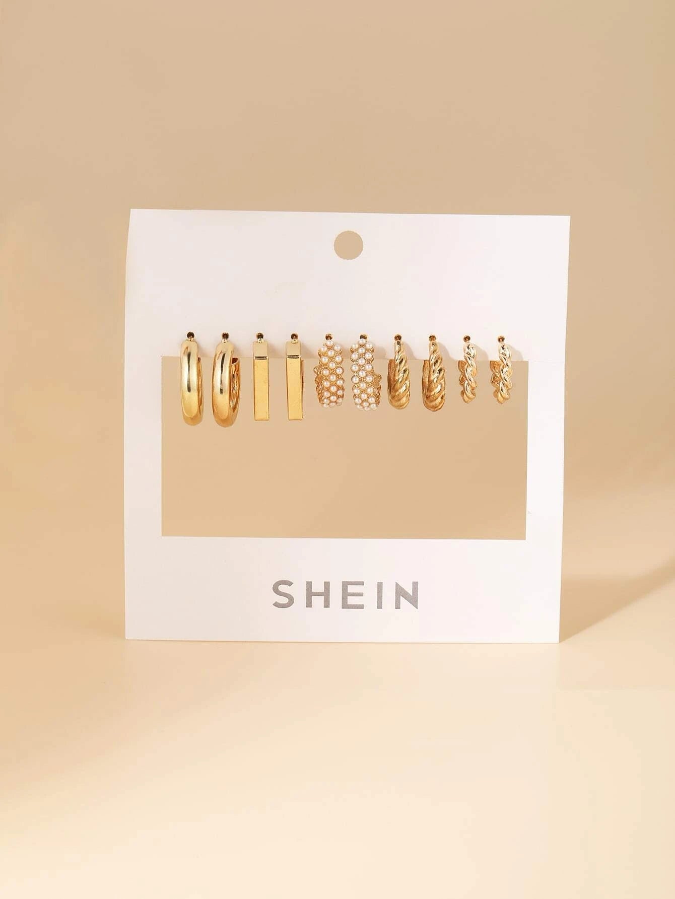  | Shein 5pairs Faux Pearl Decor Hoop Earrings | Earrings | Shein | OneHub
