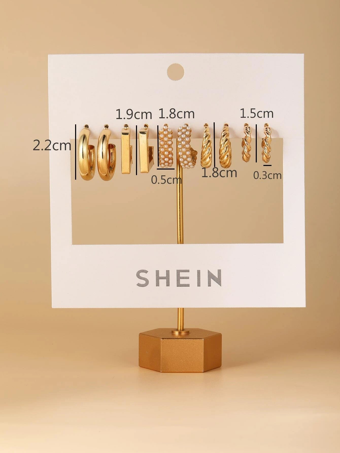  | Shein 5pairs Faux Pearl Decor Hoop Earrings | Earrings | Shein | OneHub