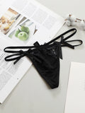 Shein Bow Decor Thong