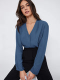 SHEIN Fold Pleated Solid Top