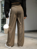 SHEIN DAZY High Waist Fold Pleated Pants