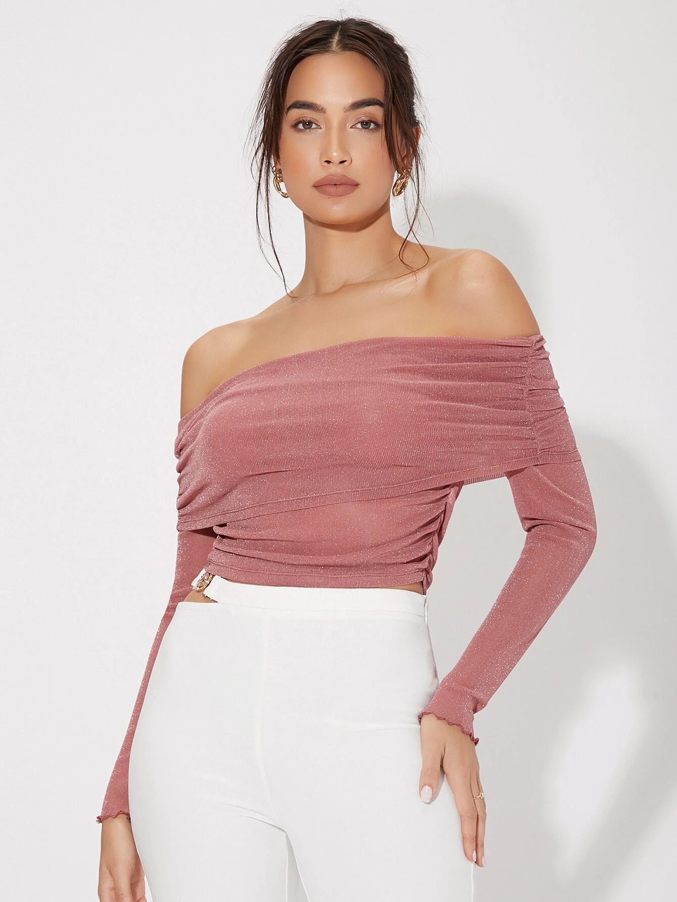  | SHEIN Unity Off Shoulder Ruched Top | Top | Shein | OneHub