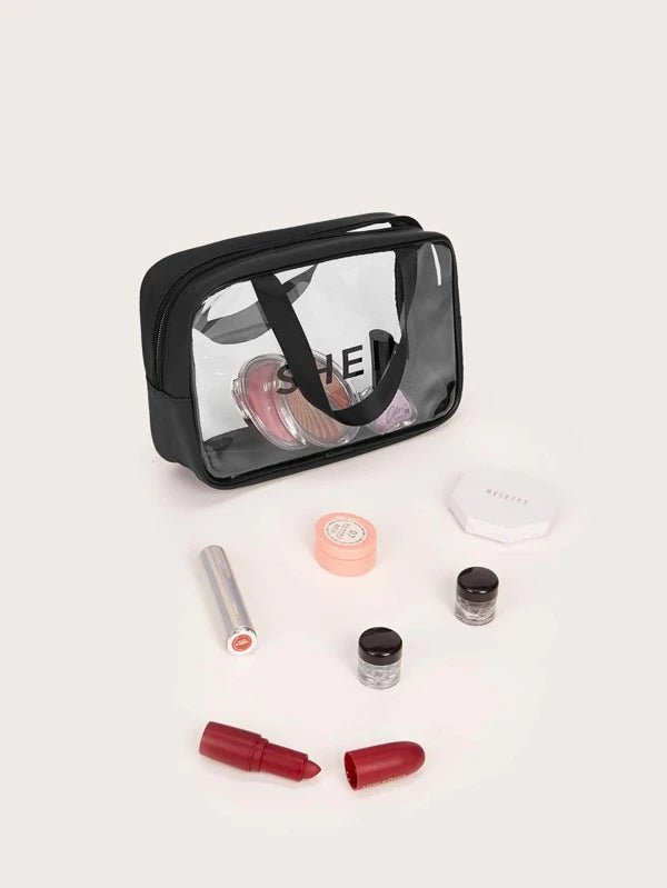Shein Letter Graphic Clear Makeup Bag
