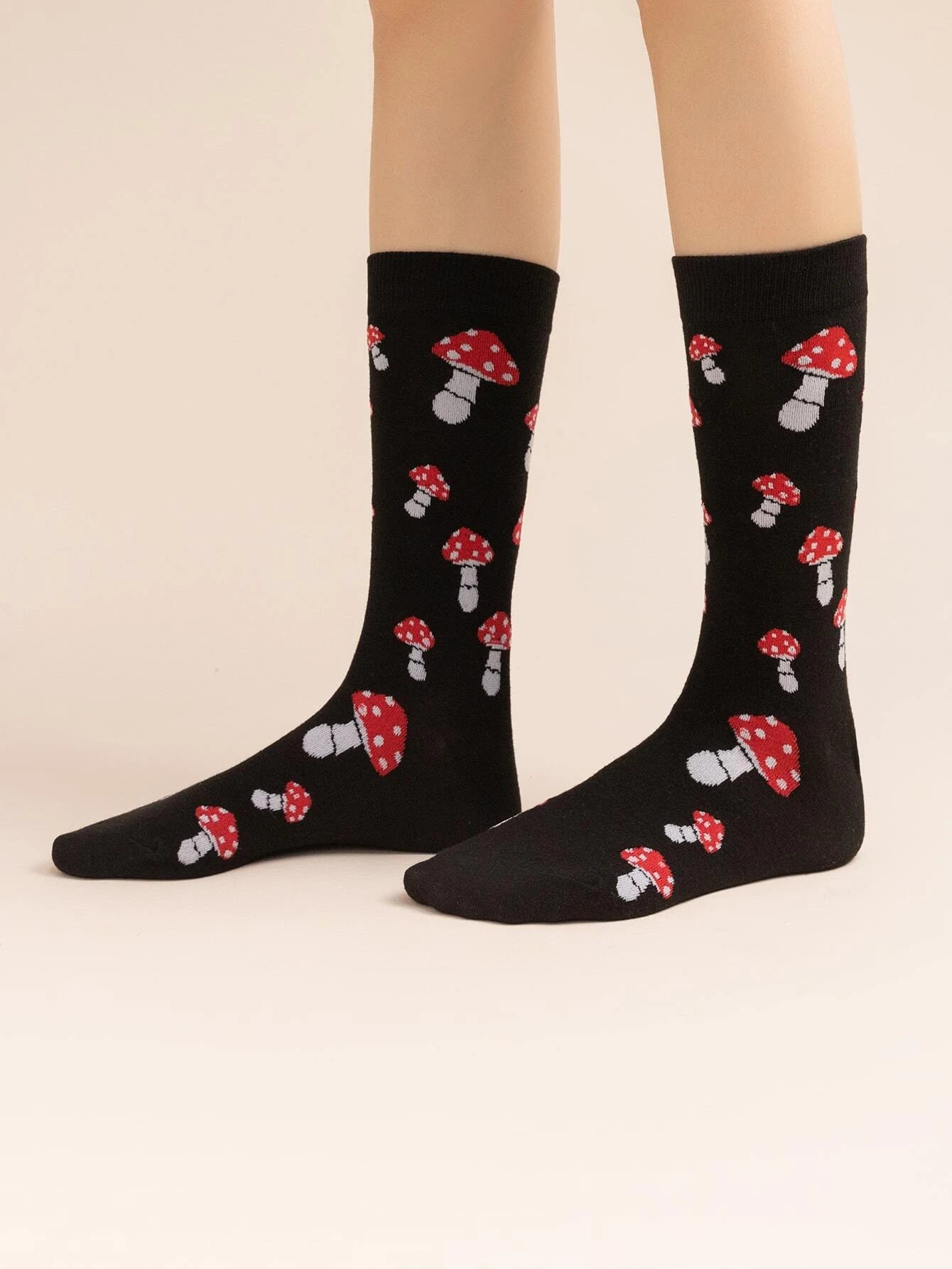  | Shein Mushroom Print Crew Socks | Socks | Shein | OneHub