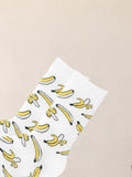  | Shein Banana Print Crew Socks | Socks | Shein | OneHub