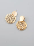 Shein Rhinestone Decor Hollow Out Round Drop Earrings