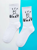 Shein Letter & Figure Graphic Crew Socks