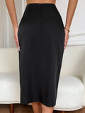  | SHEIN High Waist Ruched Asymmetrical Hem Skirt | Skirt | Shein | OneHub