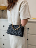 SHEIN Quilted Detail Chain Square Bag