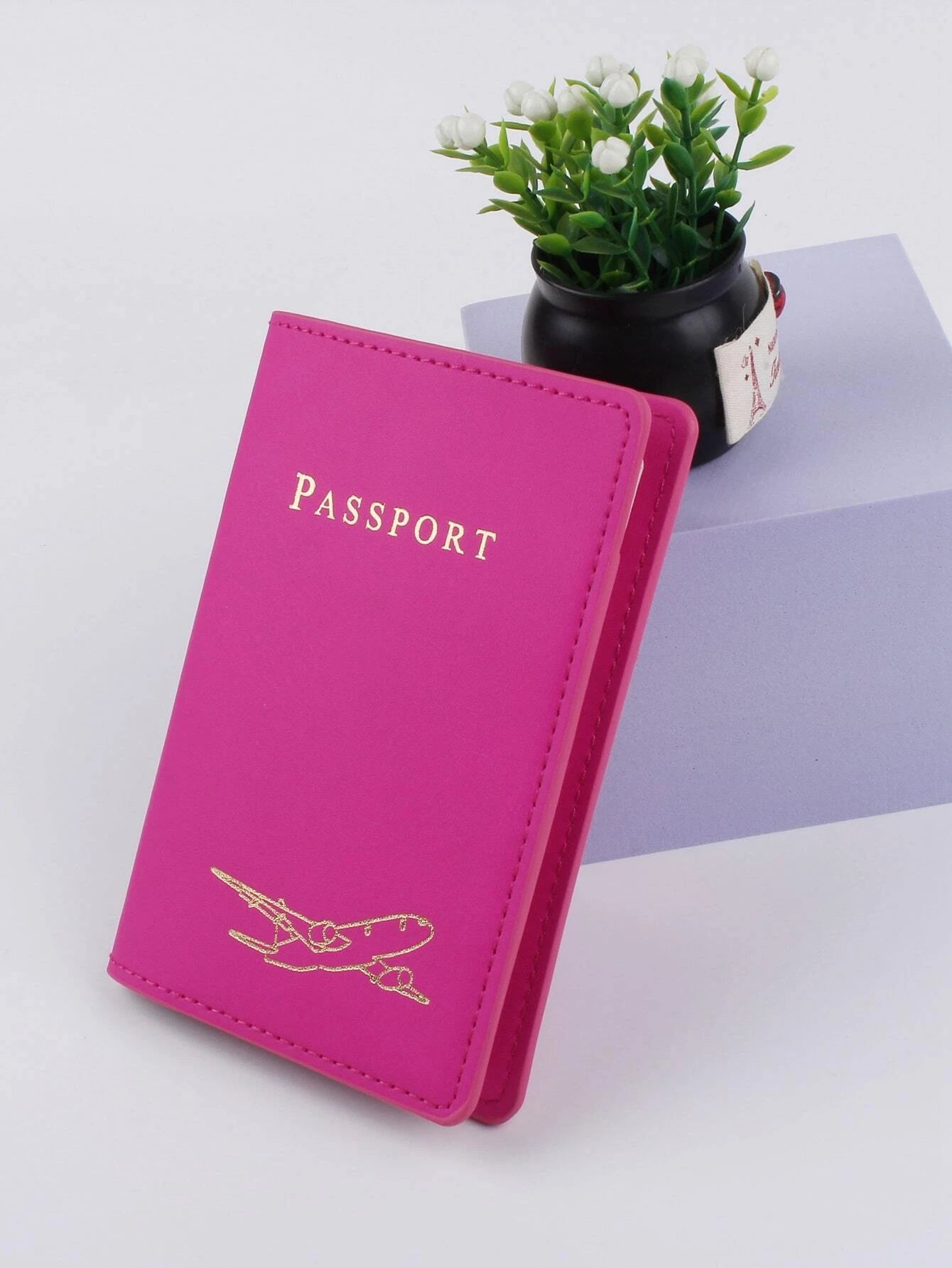  | Shein Plane & Letter Graphic Passport Case | Card Holder | Shein | OneHub