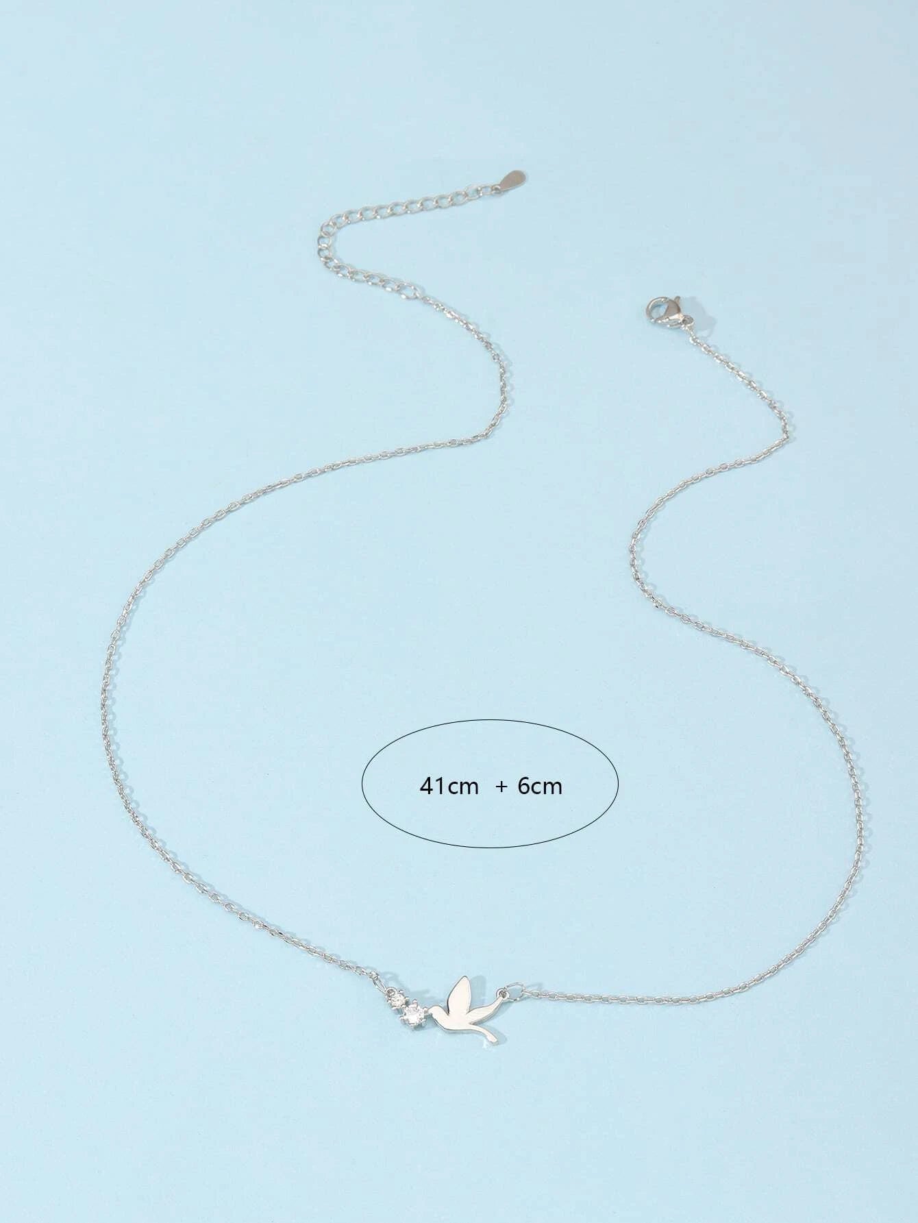  | Shein Cubic Zirconia Decor Bird Charm Necklace | Earrings | Shein | OneHub