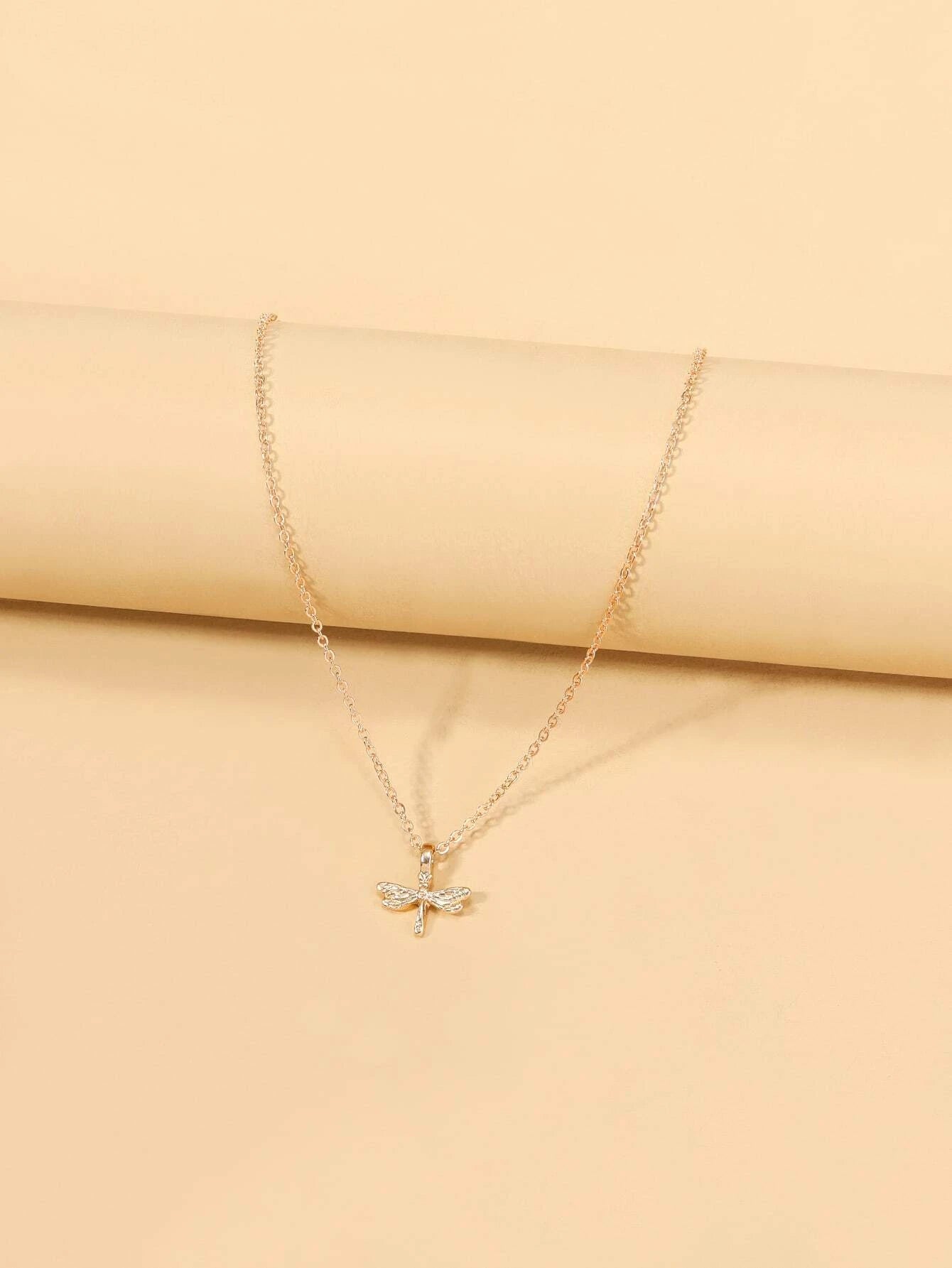 Shein Dragonfly Pendant Necklace