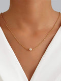 Shein Faux Pearl Decor Back Necklace