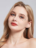 SHEIN 2sheets Rhinestone Face Tattoo Sticker