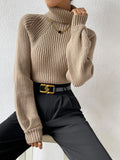  | Shein Turtleneck Raglan Sleeve Ribbed Knit Sweater | Sweater | Shein | OneHub