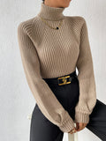  | Shein Turtleneck Raglan Sleeve Ribbed Knit Sweater | Sweater | Shein | OneHub