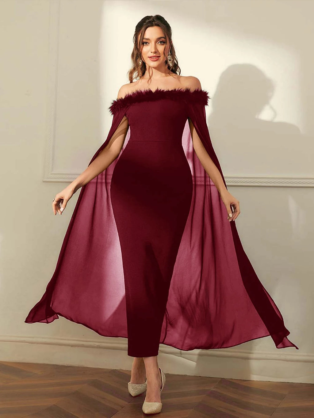 SheIn NWT Burgundy One Shoulder Formal Dress Red - $19 (58