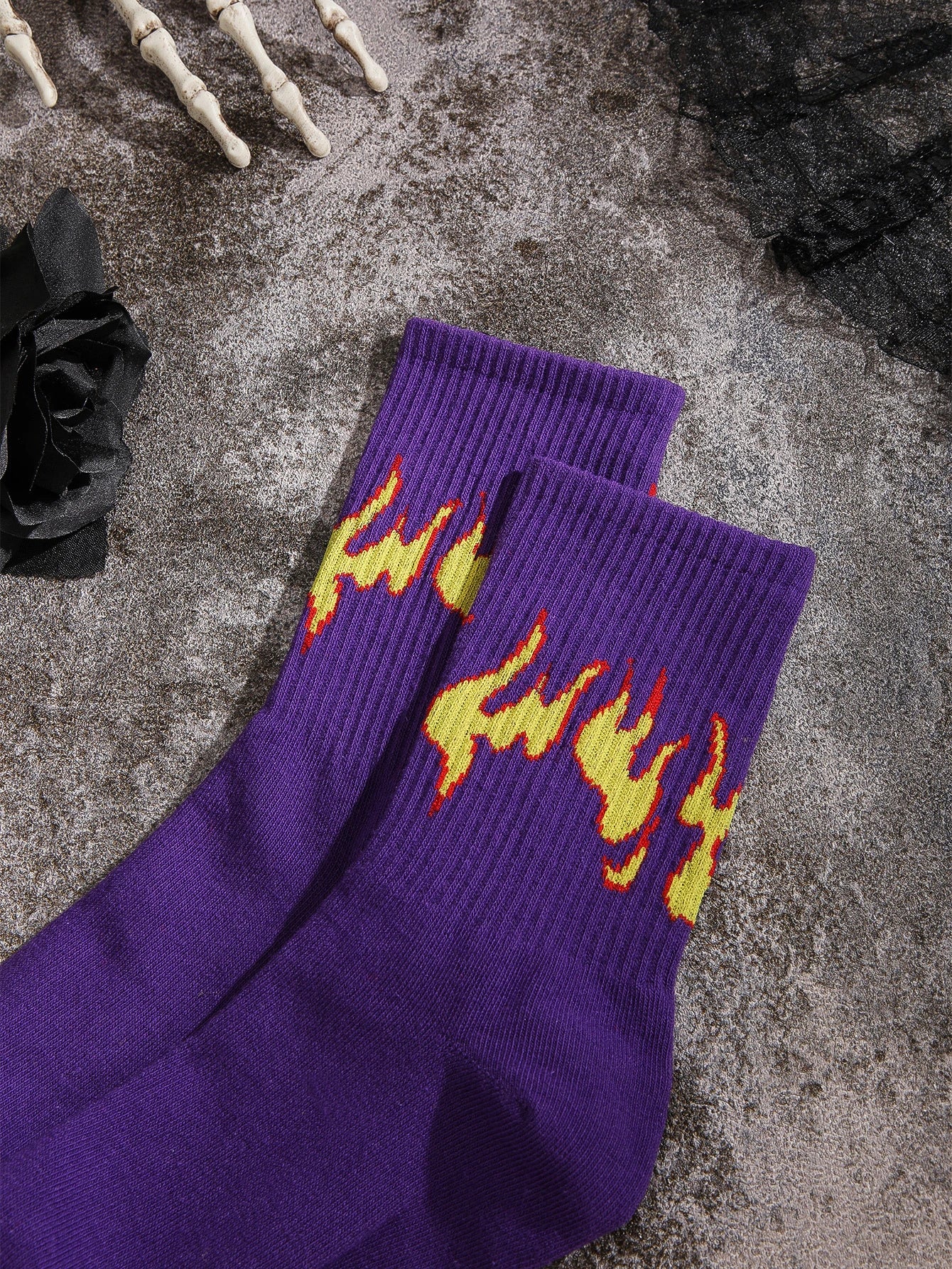  | Shein Flame Pattern Crew Socks | Socks | Shein | OneHub