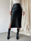  | Shein Split Thigh PU Skirt | Skirt | Shein | OneHub