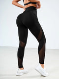  | SHEIN Solid Mesh Insert Sports Leggings With Phone Pocket | Sports Leggings | Shein | OneHub