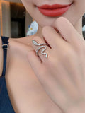 Shein Cubic Zirconia Snake Design Wrap Ring