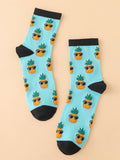  | Shein Cartoon Pineapple Pattern Crew Socks | Socks | Shein | OneHub