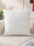 Shein Geometric Pattern Fuzzy Cushion Cover Without Filler