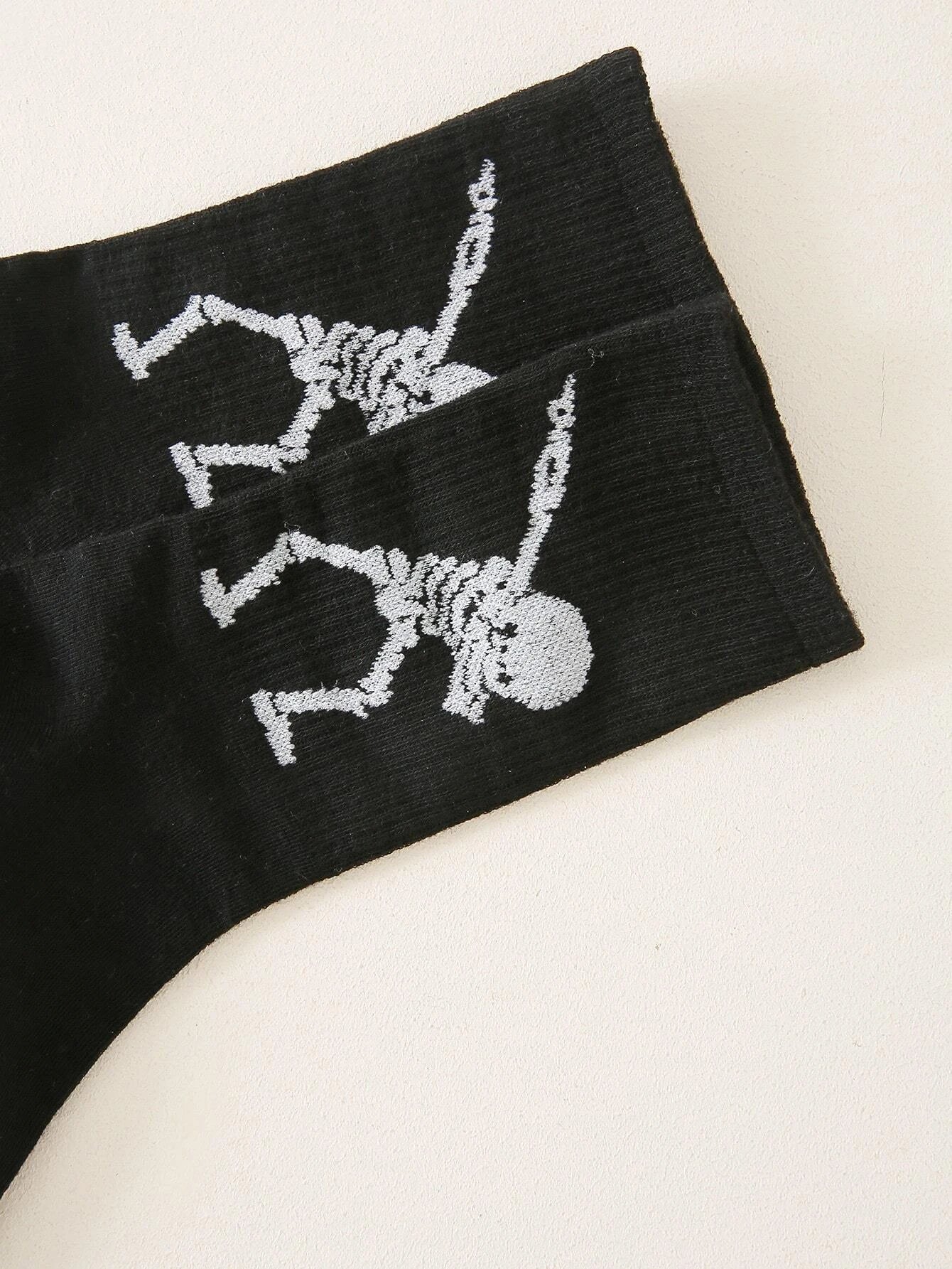  | Shein Skeleton Pattern Crew Socks | Socks | Shein | OneHub