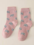 Shein Elephant Pattern Crew Socks