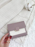 SHEIN Two Tone Fold Small Wallet