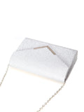 SHEIN Glitter Metal Decor Flap Square Bag