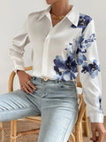 SHEIN Floral Print Button Front Shirt